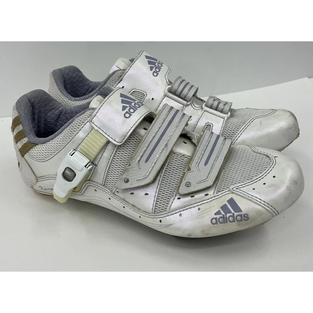 Adidas Cycling Shoes Women's 8.5 40.5 Bicycling Shoes With Cleats Hook And Loop